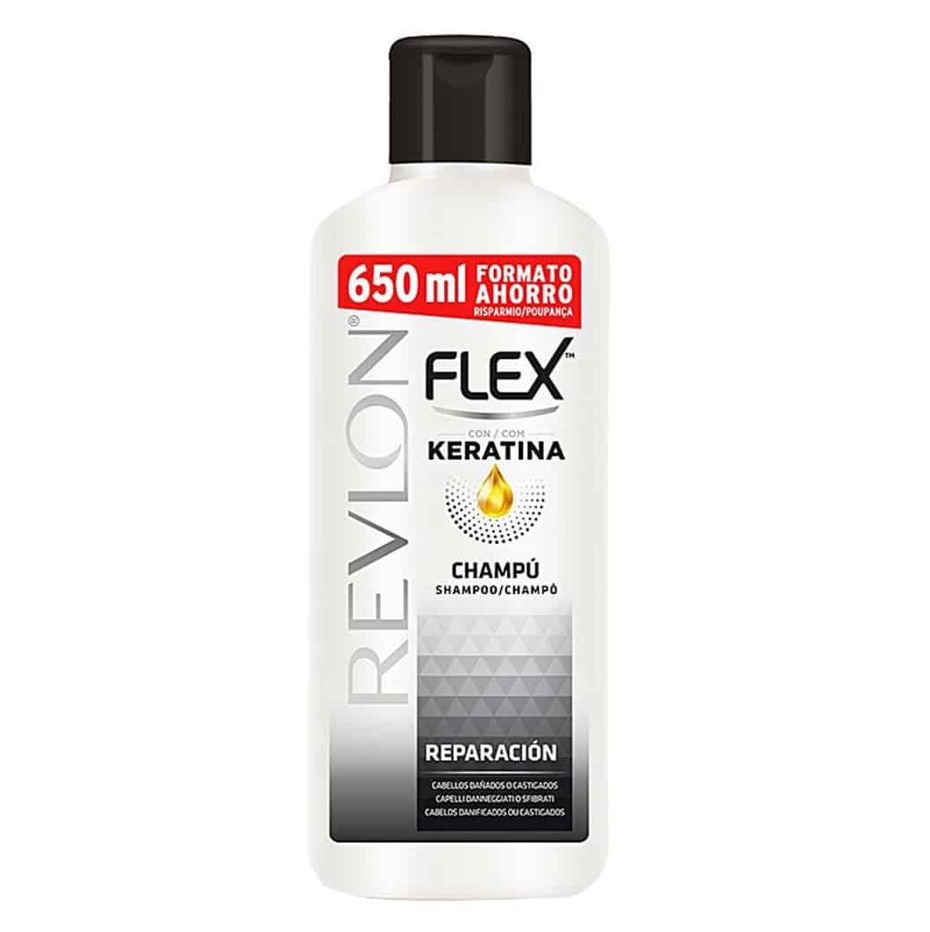revlon-flex-keratin-repair-shampoo-to-dry-hair-masokala.com شامپو کراتینه ترمیم کننده مو رولون