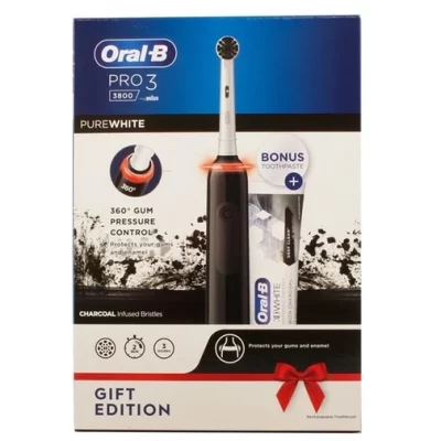 پک مسواک برقی اورال مدل Pro3 + خمیردندان 3D White