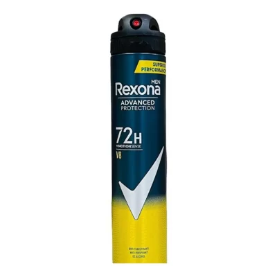 ۱. آب ۲. الکل دناتور ۳. عطر ۴. گلیسرین ۵. پروپان دیول Ingredients of Rexona Men Antiperspirant Spray V8: Water Denatured Alcohol Fragrance Glycerin Propane Diol