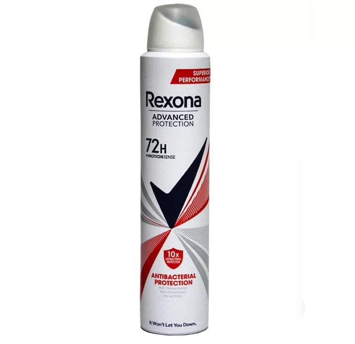 rexona-spray-advanced-protection-antibacterial-protection-10x-masokala.com اسپری ضد تعریق رکسونا Antibacterial Protection 10X
