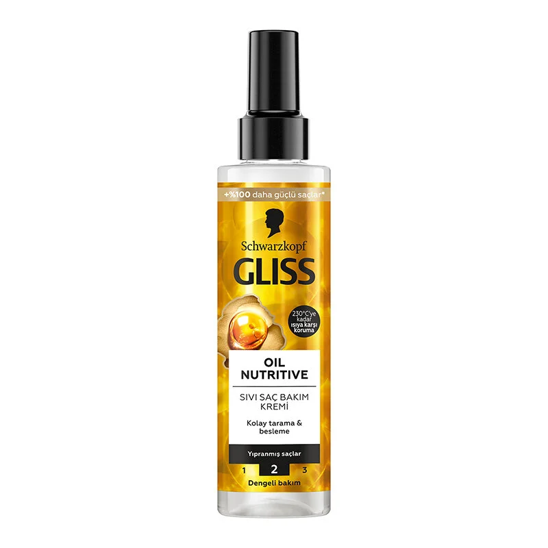 Gliss Oil Nutritive Sıvı Saç Bakım Kremi سرم دو فاز گلیس مدل Oil Nutritive