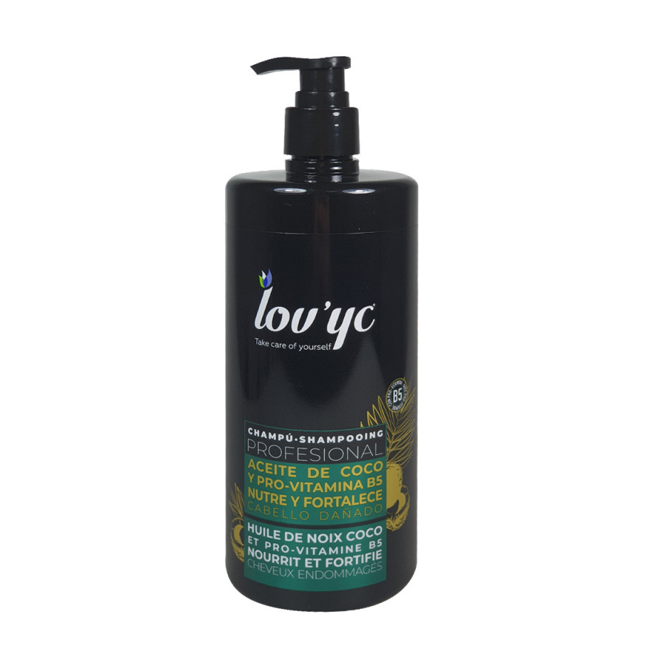 Lov'yc Hair Shampoo With Coconut Oil 750 ml 2 شامپو لاویک بدون سولفات حاوی روغن نارگیل