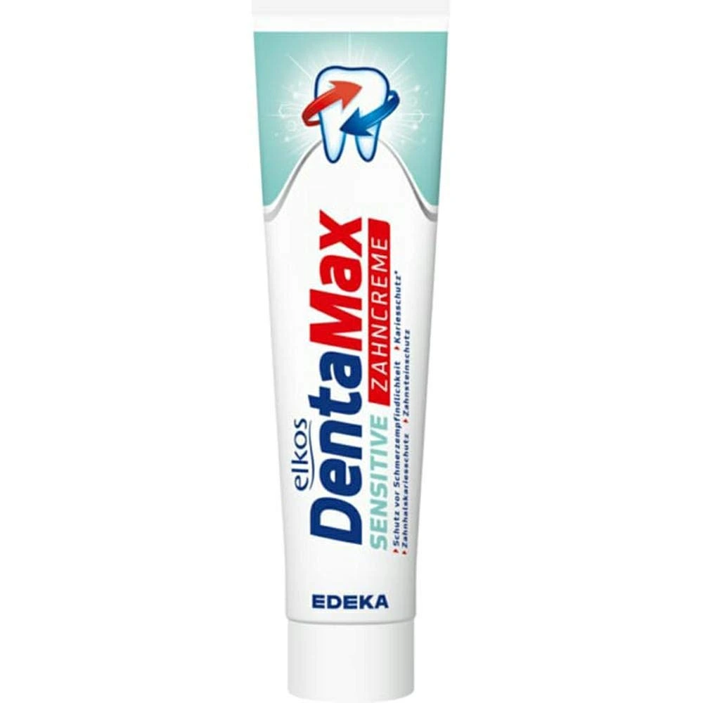 dentamax-elkos-edeka-sensitive-tooth-paste-masokala.com خمیر دندان دنتا مکس مدل Sensitive مناسب دندان های حساس