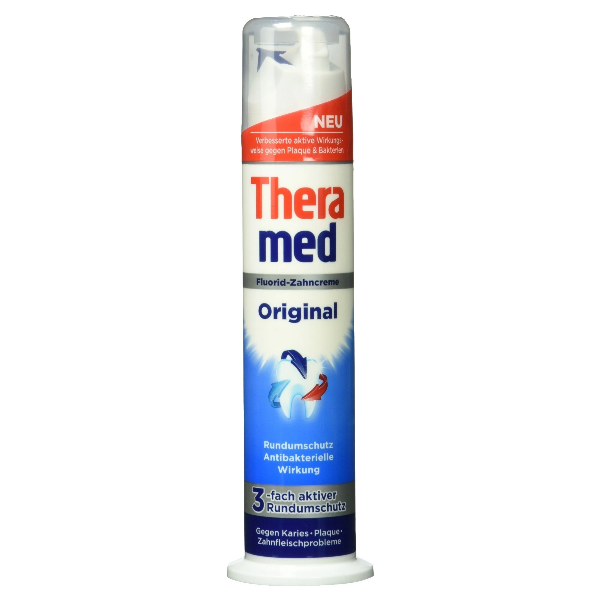 thera-med-original-toothpaste-masokala خمیر دندان پمپی ترامد Thera Med مدل Original حجم 100 میل