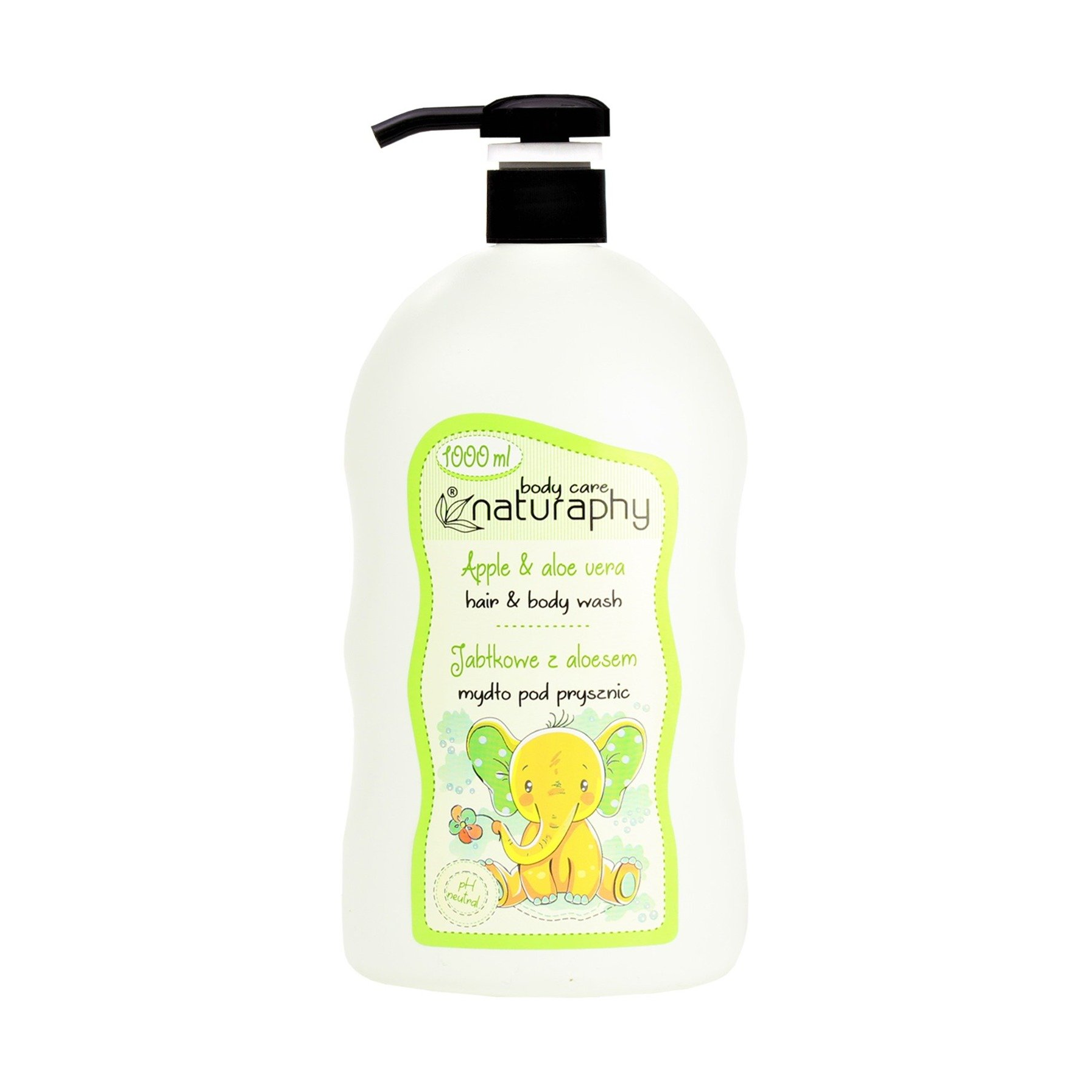 Naturaphy Kids Shower Gel Shampoo Apple & Aloe Vera 2 شامپو بچه ناتروفی سر و بدن رایحه سیب و آلوئه ورا