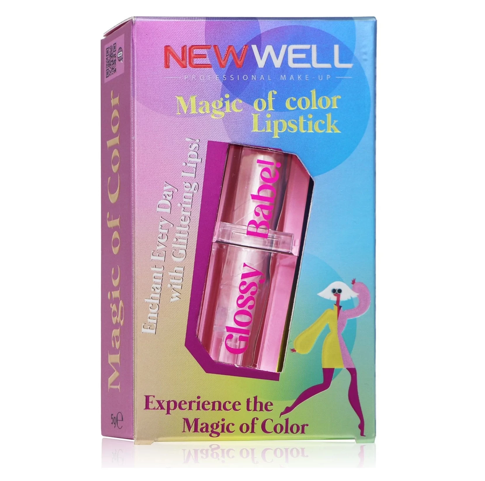 newwell-magic-of-color-lipstick-glossy-babel-masokala.com رژ لب حرارتی نیوول مدل Magic of Color