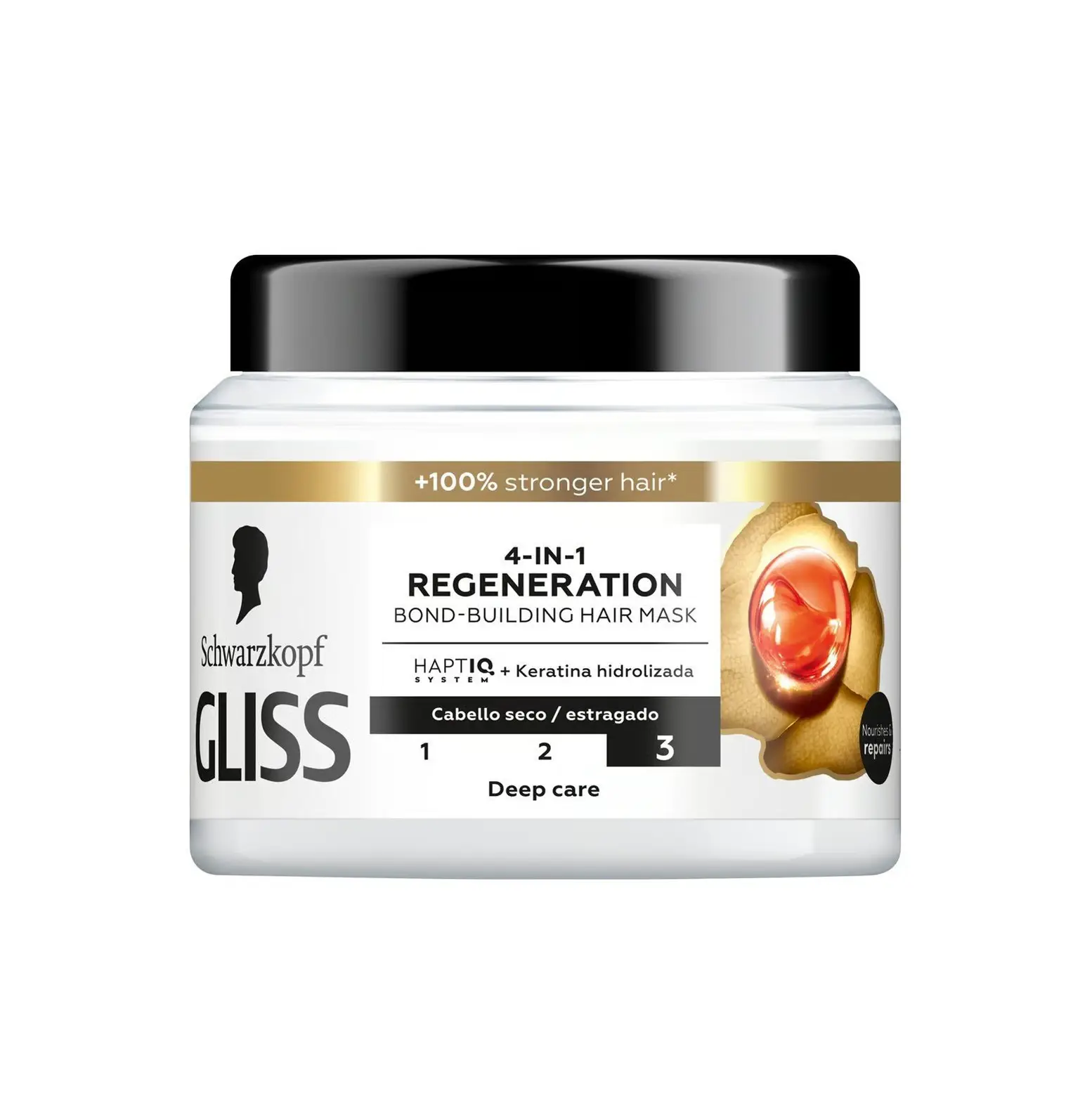 Gliss 4-In-1 Regeneration Bond-Building Hair Mask 400 ml ماسک مو 4 کاره گلیس ترمیم کننده و بازسازی کننده مو