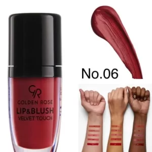 رژ لب و گونه Velvet Touch گلدن رز شماره06