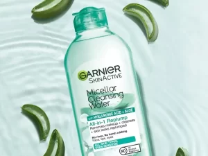 میسلار واتر گارنیر حاوی هیالورونیک اسید و آلوئه ورا مناسب انواع پوست