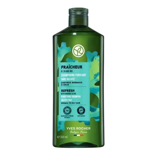 Yves Rocher Free Sulfate Detox Purifying For Oily Hair Shampoo 300 ml شامپو بدون سولفات ایوروشه مخصوص موهای چرب