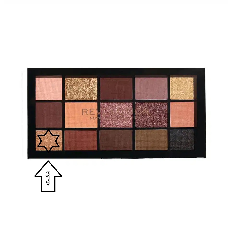 revolution-reloaded-palette-velvet-rose-masokala.com2 پالت سایه 15 رنگ رولوشن Revolution مدل ولوت رز