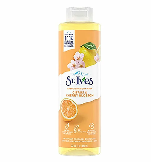 st-ives-citrus-cherry-blossom-body-wash شامپو بدن سنت ایوز حاوی عصاره مرکبات و شکوفه گیلاس