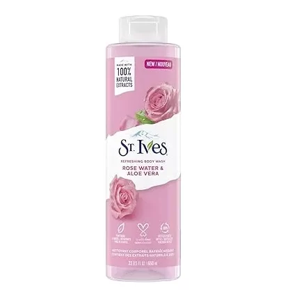 st-lves-refreshing-body-wash-rose-water-and-aloe-vera-masokala.com شامپو بدن سنت ایوز حاوی عصاره گل رز و آلوئهورا