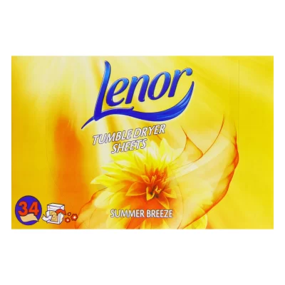 دستمال خوشبو کننده لباس لنور Lenor رایحه Summer Breeze بسته 34 عددی