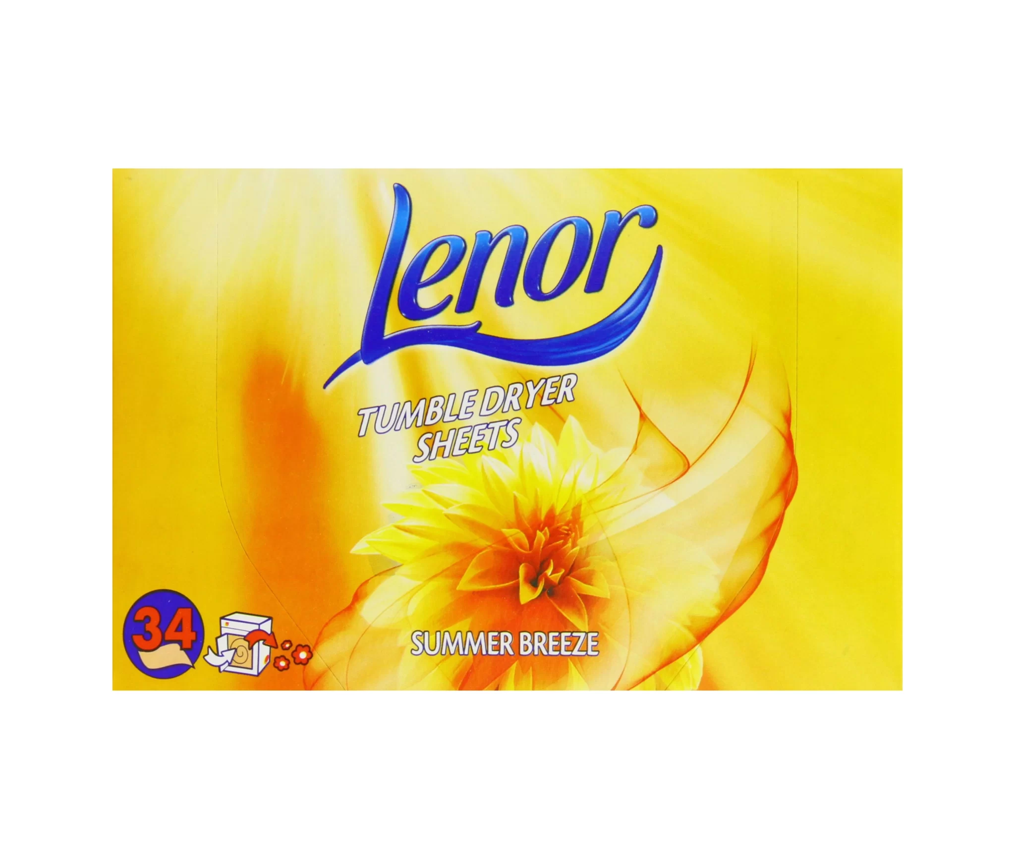 lenor-summer-breeze-tumble-dryer-masokala-com_11zon دستمال خوشبو کننده لباس لنور Lenor رایحه Summer Breeze بسته 34 عددی