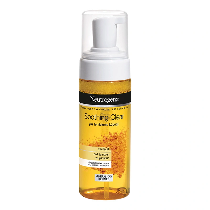 neutrogena-cleansing-foam-containing-turmeric-masokala-com فوم شستشوی نوتروژینا Neutrogena حاوی عصاره زردچوبه حجم 150 میل