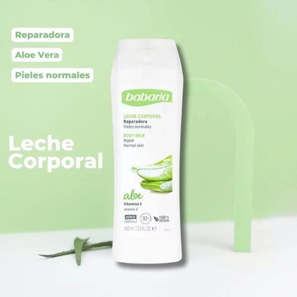 شیر بدن باباریا Babaria حاوی آلوئه ورا