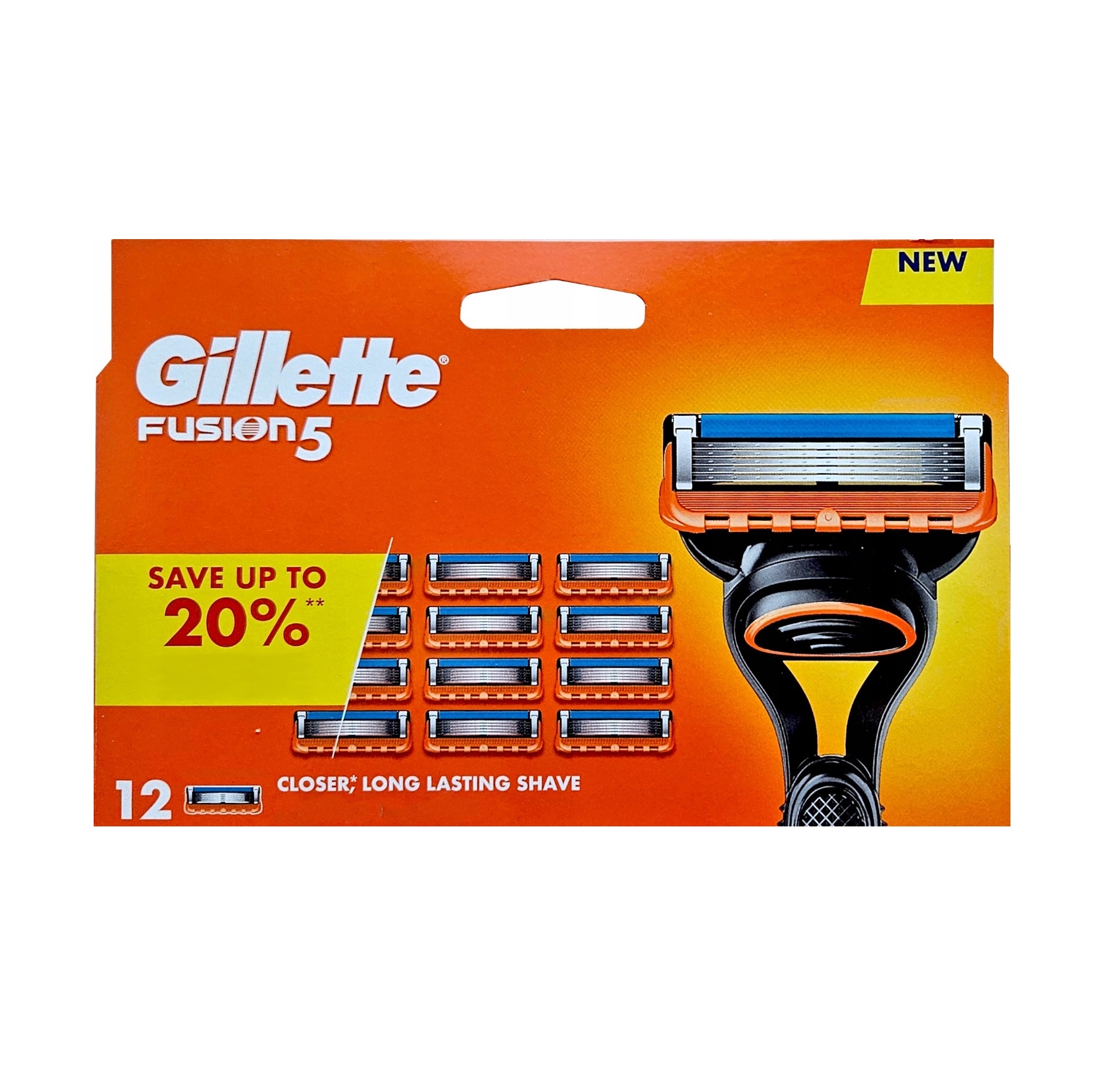 GILLETTE-FUSION-5-WKLADY-DO-MASZYNKI-12-SZTUK یدک ژیلت فیوژن