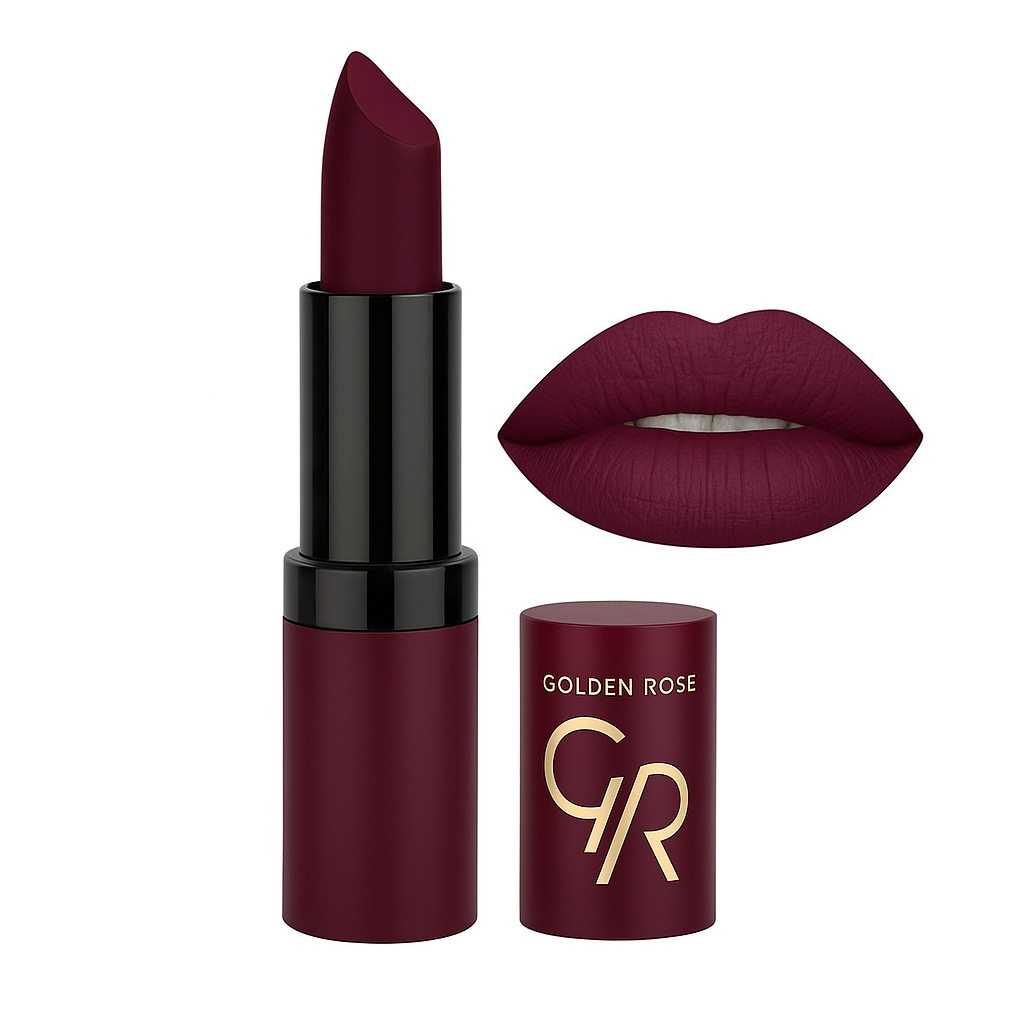 Velvet-Matte-28 رژ لب جامد گلدن رز مخملی مات