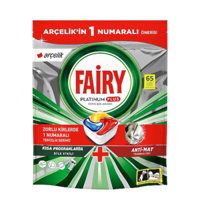 قرص ظرفشویی فیری Fairy مدل Platinum Plus بسته 65 عددی