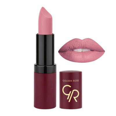 رژ لب جامد مات و مخملی گلدن رز Golden Rose مدل GR Velvet Matte Lipstick شماره 7