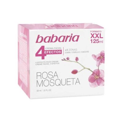 کرم 4کاره آبرسان, مغذی, ضدچروک و روشن کننده باباریا Babaria حاوی عصاره گل رز 125 میل