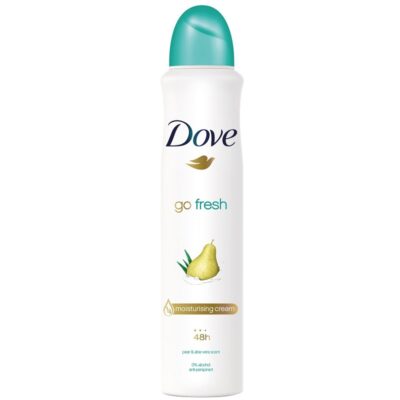 اسپری دئودورانت داو Dove زنانه مدل Go Fresh رایحه گلابی و آلوئه ورا حجم 250 میل