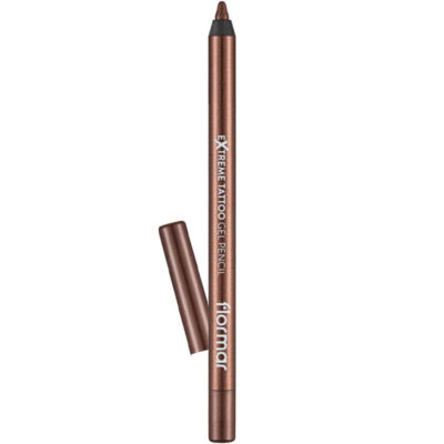 مداد چشم ژله ای ضد آب فلورمار Flormar مدل Extreme tattoo Gel Pencil شماره 01 رنگ Glitzy Brown