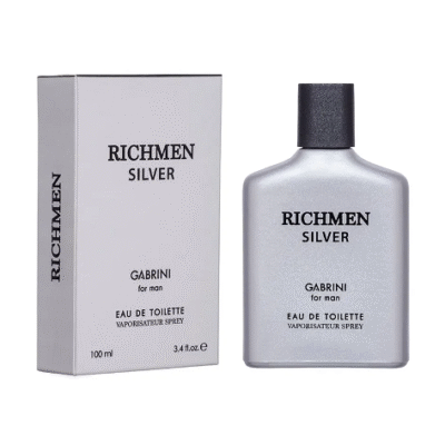 ادکلن مردانه گابرینی Gabrini مدل Richmen Silver حجم 100 میل