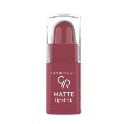 رژ لب جامد و مات مینی گلدن رز Golden Rose سری Matte Lipstick شماره 14