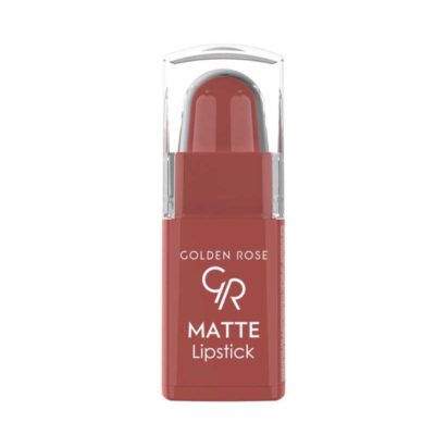 رژ لب جامد و مات مینی گلدن رز Golden Rose سری Matte Lipstick شماره 27