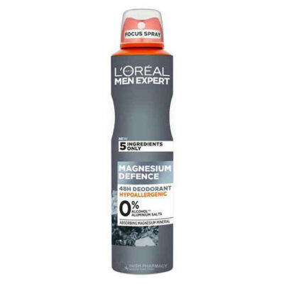 اسپری دئودورانت لورال Loreal مردانه مدل Magnesium Defence حجم 250 میل