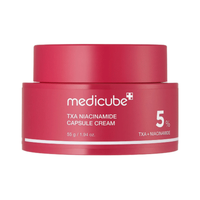 کرم روشن کننده و ضد لک کپسولی ترانگزامیک اسید و نیاسینامید مدی کیوب Medicube حجم 55 گرم