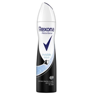اسپری دئودورانت رکسونا Rexona زنانه مدل Invisible Aqua اصل ایتالیا حجم 200 میل