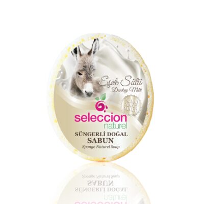 صابون لیف دار طبیعی سلکشن Seleccion مدل شیر الاغ حجم 150 گرم