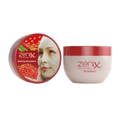 ماسک شاداب کننده خاک رس و توت فرنگی زنیکس Zenix وزن 350 گرم