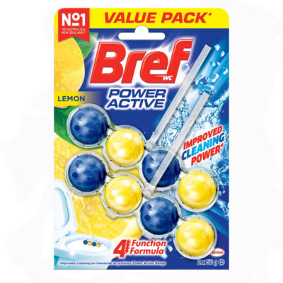 قرص توالت فرنگی 8تایی برف Bref رایحه لیمو