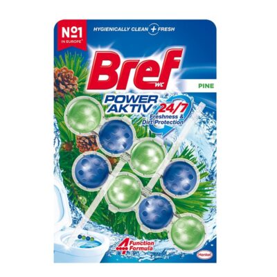 قرص توالت فرنگی 8تایی برف Bref رایحه میوه درخت کاج