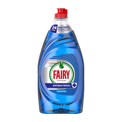 مایع ظرفشویی فیری Fairy مدل Platinum Anti Bacterial رایحه اکالیپتوس ۸۲۰ میل