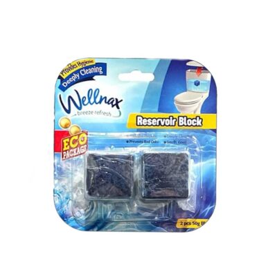 قرص فلاش تانک مکعبی دوتایی ولناکس Wellnax رایحه اقیانوس 50 گرم