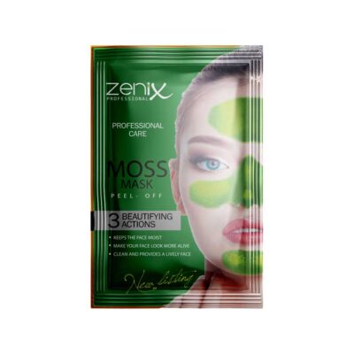 ماسک ورقه ای خزه سه کاره پاکسازی کننده, مرطوب کننده و درخشان کننده زنیکس Zenix حجم 15گرم