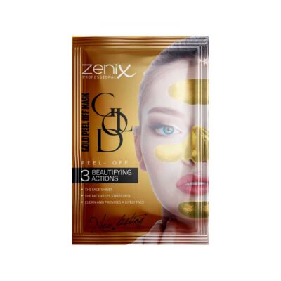ماسک ورقه ای طلا سه کاره پاکسازی کننده, تقویت کننده و درخشان کننده زنیکس Zenix حجم 15 گرم
